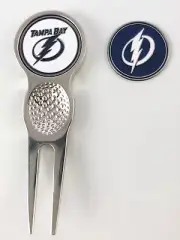 NHL Golf Divot Repair Tool + Ballmark Tampa Bay Lightning Silver Tool