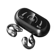 Wireless Headphones Wireless Earbuds Wireless Bluetooth Headphones Ear Clip Earphones Sports Earbuds With LED Power Display Charging Case -Black