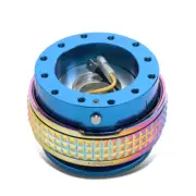 NRG Aluminum Steering Wheel Quick Release Adapter 2.1 Blue/Neo Chrome Pyramid
