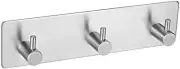 Self Adhesive Key Hook and Hanger, Stainless Steel Heavy Duty Hanger Robe Towel