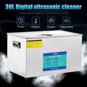 30L Digital Ultrasonic Cleaner Jewelry Cleaner Bath Wave Tank w/Timer Heater