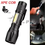 Super Bright Tactical LED Flashlight USB Rechargeable 3 Modes Light Lamp Torch