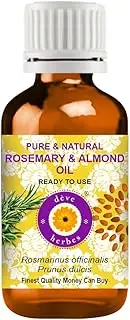 Deve Herbes Rosemary and Almond Oil for Healthy Hair, Scalp and Roots- Pure and Natural 50ml (1.69oz)