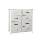 Levede Chest of Drawers Storage Cabinet Tower Dresser Tallboy 8 Drawer Beige