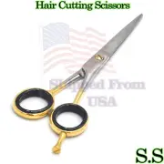Razor Edge Hair Cutting Scissors Silver & Gold 6.5" Instrument BTS-400