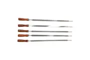 Flat Kebab/Shashlik/Brazilian Skewer Set (5 Pack) - Suit Stainless Steel Rotisserie Cyprus Grill - SS-2402