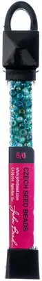 John Bead Czech Seed Beads 24g-6/0 Retro Blue Mix 63210001-0013