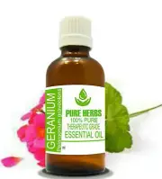 Pure Herbs Geranium Pure & Natural Pelargonium graveolens Essential Oil