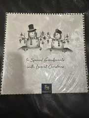NIP Papyrus Niquea.d Merry Christmas Card “Grandparents” Gems Snowmen
