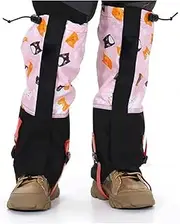 [CSCCS] Children's Outdoor Anti-Soaking Leggings Adjustable Unisex Breathable Leggings Snow Gaiters Outdoor Mountaineering Leggings,TPU Buckle Strap,for Snowshoeing Mountaineering