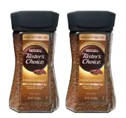 2 Nescafe Taster's Choice Instant Coffee French Roast Glass Jar Up To 210 Cups