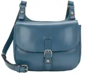 Patricia Nash Claretta Leather Crossbody Saddle Bag-Blue w/Dustbag NWT