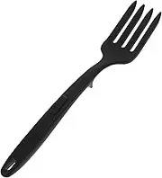 CHICAMPERA Cooking Fork Heat Resistant Nonstick Silicone Kitchen Utensil for Mixing Ingredients Mashing Food and Whisking Eggs Ergonomic Nonslip Handle for Safe Use for Spaghetti and Salads
