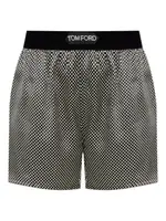 [Tom Ford] Tom Ford-Shorts Stile Pigiama In Seta A Pois-Donna M