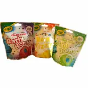 3 Scented Crayola Color Twist Bath Fizzie Bombs