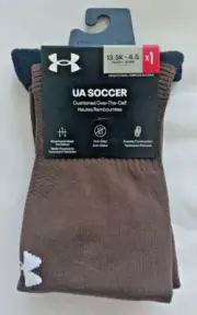 Under Armour UA Soccer Over-The-Calf Socks 13.5K - 4.5 Youth Cleveland Brown New