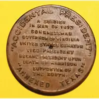 在飛比找蝦皮購物優惠-美國 1841~1845年 第十任總統 約翰泰勒 銅製紀念幣