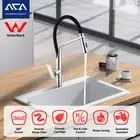 ACA DR Brass Chrome Kitchen Laundry Mixer Tap Pull Down Spout Swivel Faucet WELS