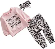 [FOYTOKI] 1 Set/3 Pcs Pant Set Baby Sweaters Baby Suits Toddlers Girls Sweater Set Kids Sweater Pants Set Baby Sleeve Outfits Clothing Set Baby Pink Letter Kids Suit Baby Suit Pantsuits