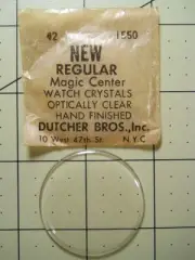 DUTCHER BROS NYC MAGIC CENTER Watch Crystal SIZE 42 1550 - 39.3 mm Replacement