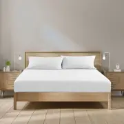 Royal Comfort 1500TC Cotton Rich Fitted Sheet 3pcs Set Double White