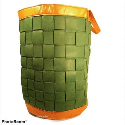 Large Felt Basket Woven Laundry Toy Storage Bin Collapsible Hamper With Handles