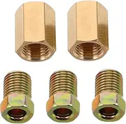 Compliant Air Hose Fittings 3/8-24 Threaded Brass Fittings Set Car Accessories Nickel Oil Pipe Joints Precision Machined