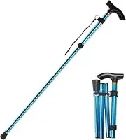 Collapsible Walking Cane - Adjustable Lightweight Walking Stick for Seniors, Men & Women, Heavy Duty Folding Cane with Parachute Cord Handle