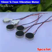 5PCS 10mm*2.7mm DC 3V 3.7V Pager Cell Phone Coin Flat Vibrating Vibration Motor