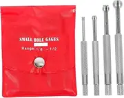 Small Hole Gauge Kit 4pcs Carbon Steel Hole Gage Set Non-slip Tips Easy Adjustment for Wood Metal
