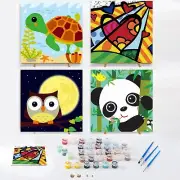 Paquete De 4 Pinturas Diy Por Numeros Para Ninos, Pintura Facil Por Numeros ...