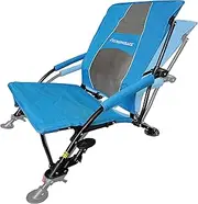 STRONGBACK Low Gravity Beach Chair with Built-in Lumbar Back Support, Heavy Duty Portable Folding Beach Chair for Adults