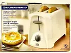Toaster 2-Slice DURABRAND White TS-50-Self Adjusting Guides New In Original Box