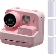 Digital Camera with Printing | Rechargeable Instant Camera Digital Camera with Print Paper, 2.0-inch IPS Screen, 1080P Video Camera | Print Baby Camera with