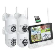 ANRAN 5MP Home Wifi Security Camera System 12'' NVR IR Night Vision 2-Way Audio