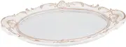 ORFOFE Vintage Mirrored Tray Elegant Decorative Display Tray for Perfume Jewelry Dresser Organization Material with Comfortable Handles for Baroque Rococo Decor