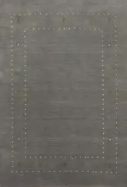 Soft and Plush Gray Wool Gabbeh Accent Rug Hand-knotted 4x6 ft