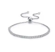 Silver and Crystal Tennis Bracelets