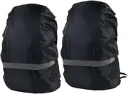 Gatuida 2Pcs XL Backpack Covers with Reflective Stripes Outdoor Backpack Rain Shields for Hiking Camping and Backpacks Lightweight Durable