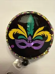 badge reels retractable id holders - Mardi Gras Mask