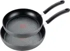 T-fal Ultimate Hard Anodized Nonstick Fry Pan Set 2 Piece, 8, 10 Inch , Gray