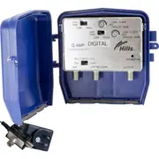 HILLS QAMP UHF/VHF 'F' Type Masthead Amp Amplifier Mhqamp Switchable Gains UHF/VHF 'F' TYPE