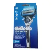 Gillette ProGlide Chill Razor + 2 Cartridges Cooling Shave 5 Blades