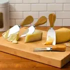 Oak Handle Cheese Knife Wooden Cutting Slicer Fork Scoop Baking Tool Gift Set Au