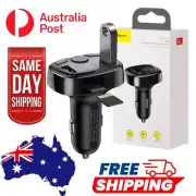 Baseus T Typed S-09A Bluetooth MP3 Car Charger & FM Transmitter-Black