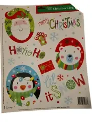 Holiday Window Clings ~ MERRY Christmas! HO HO HO! ( 11 Large Window Decals) NEW