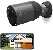 [EZVIZ] Security Camera, Outdoor Battery/Solar Panel Powered WiFi Camera, 1080P, 210 Days Battery Life, Color Night Vision, AI Person Detection, Waterproof, Built-in 32GB/Cloud Storage BC1C Single
