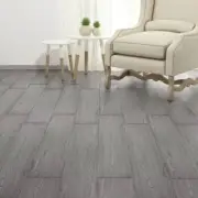Dark Grey Floor Plank Set 18 Pcs PVC Mildew Resistant Adhesive Flooring Planks