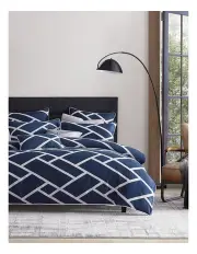 [Private Collection] Kennedy Quilt Cover Set in Navy