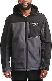 [Reebok] Men's Jacket - Weather Resistant Fleece Lined Softshell Jacket Coat - Lightweight Casual Coat for Men (M-XXL)